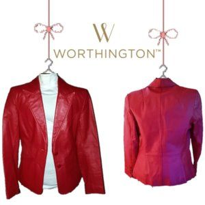Worthington Red Leather Jacket
